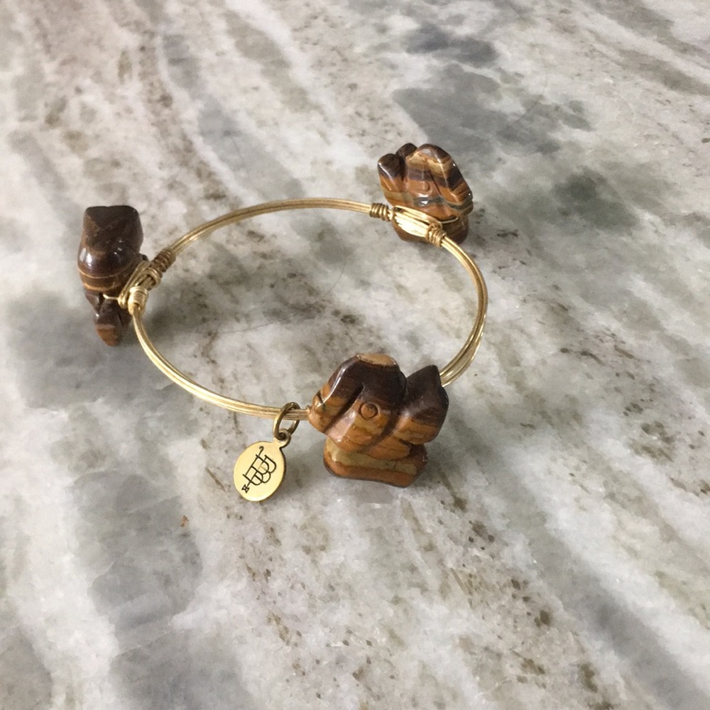 Bourbon and Boweties Mini Elephant Tigers Eye
